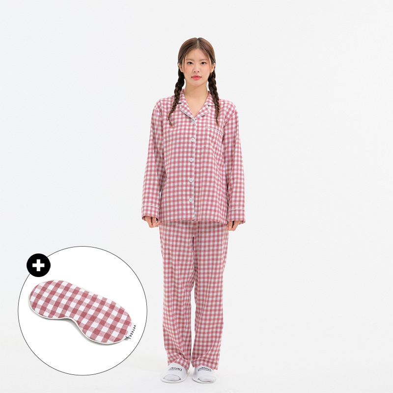 [수면안대 증정]Chood Pajamas Set (pink)