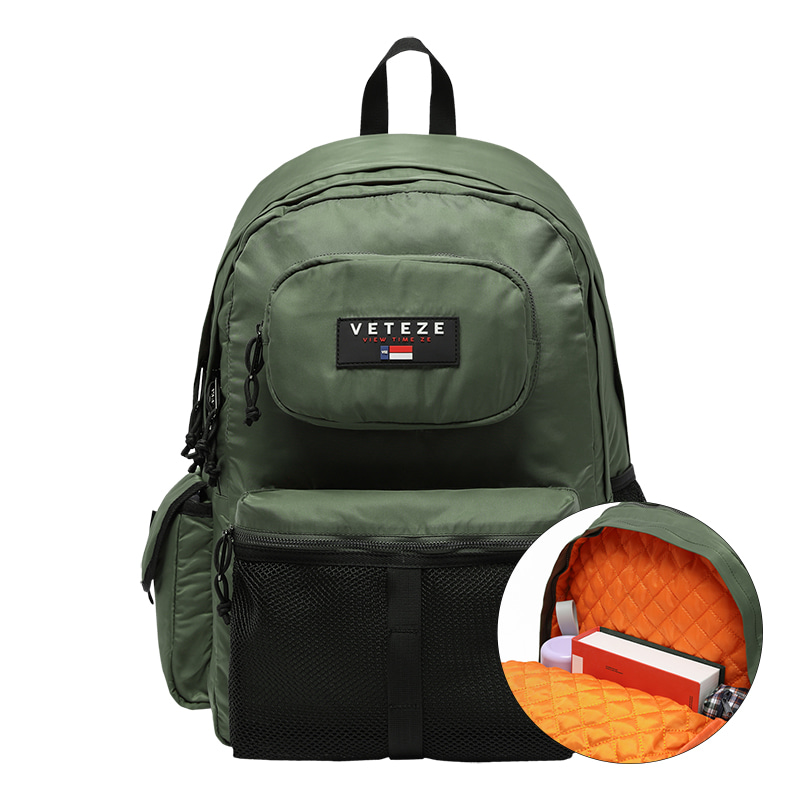 Retro MA-1 Backpack (khaki / nylon100%)