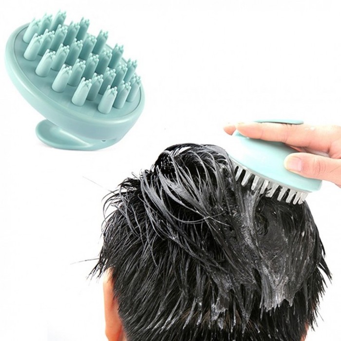 Heat Item] Silicone Scalp Massage Shampoo Brush Hair Brush - Omgprice
