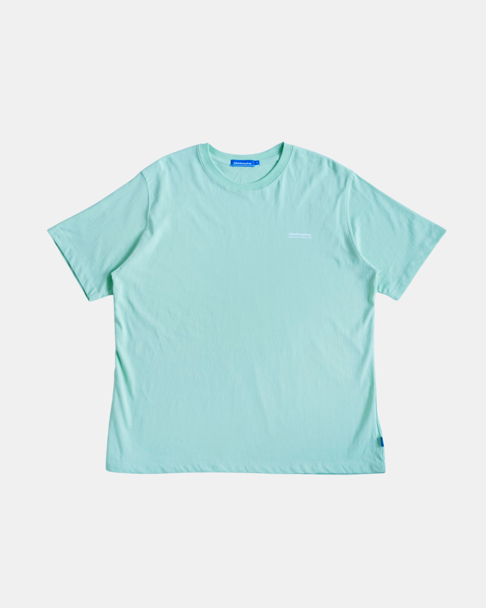 반팔 티셔츠 민트 색상 이미지-S1L46