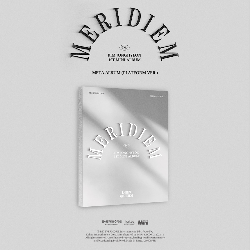 (마지막 대면) 김종현(KIM JONGHYEON) 1st Mini Album [MERIDIEM] Platform ver.