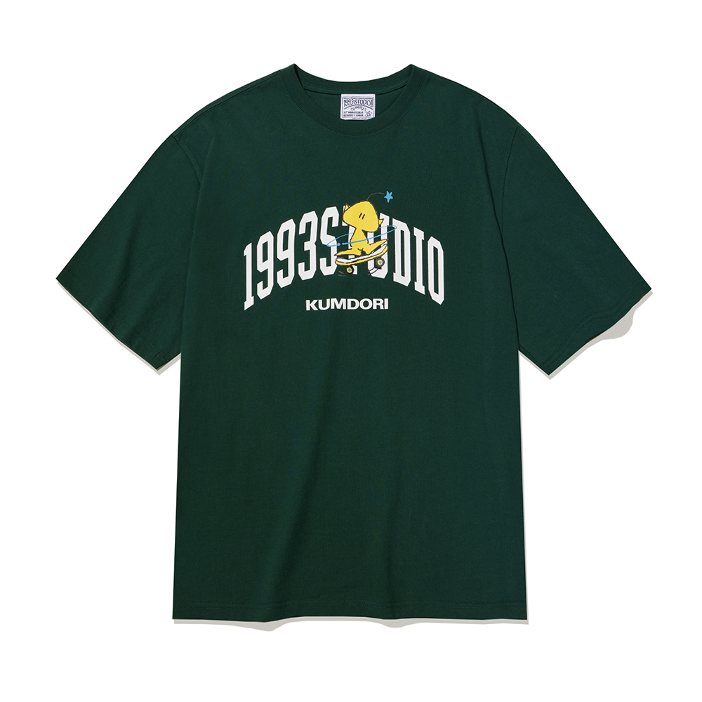 [1993스튜디오X꿈돌이]어센틱 로고 티셔츠_그린