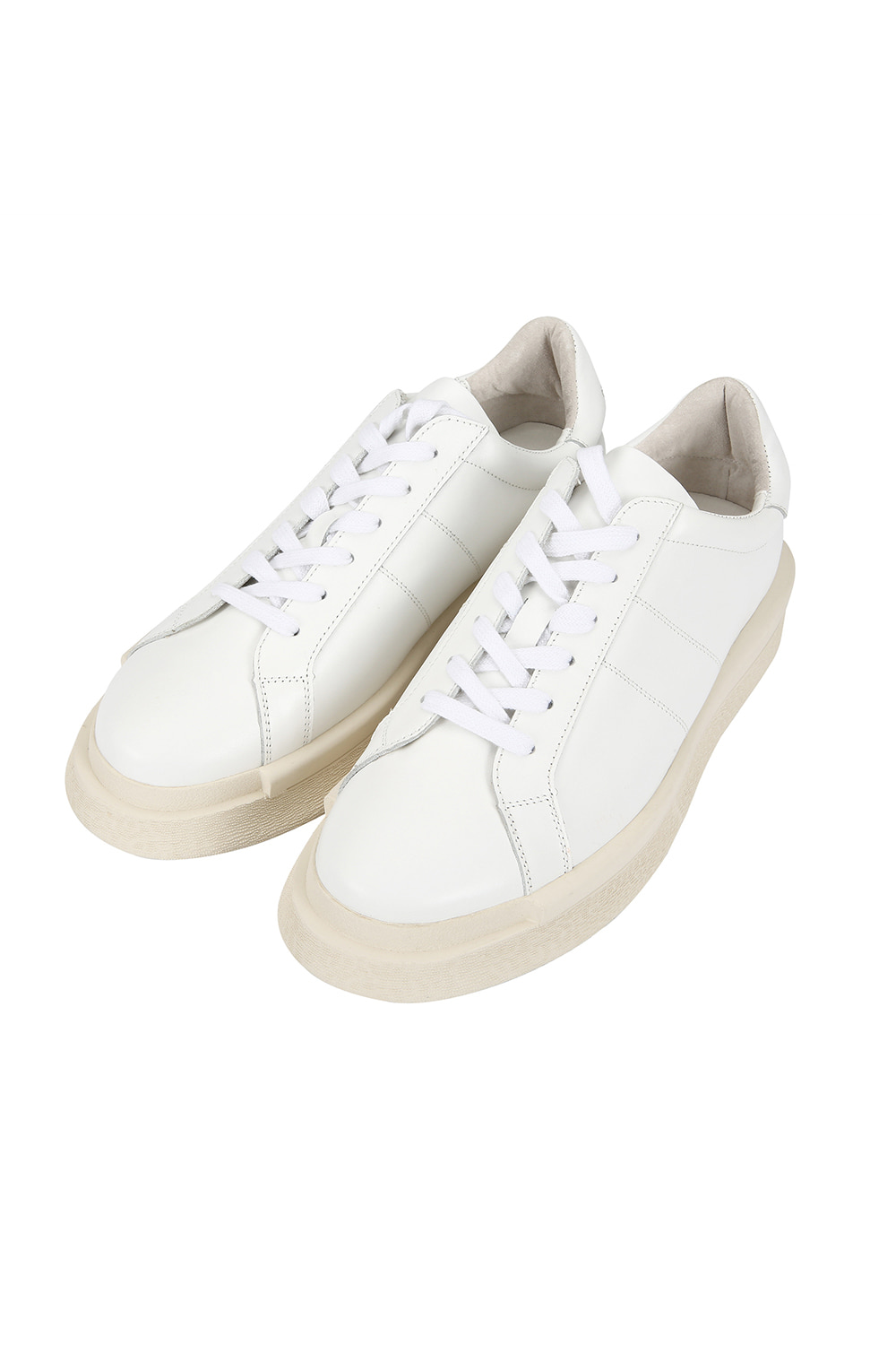 ORDINARY COWHIDE WHITE SNEAKERS