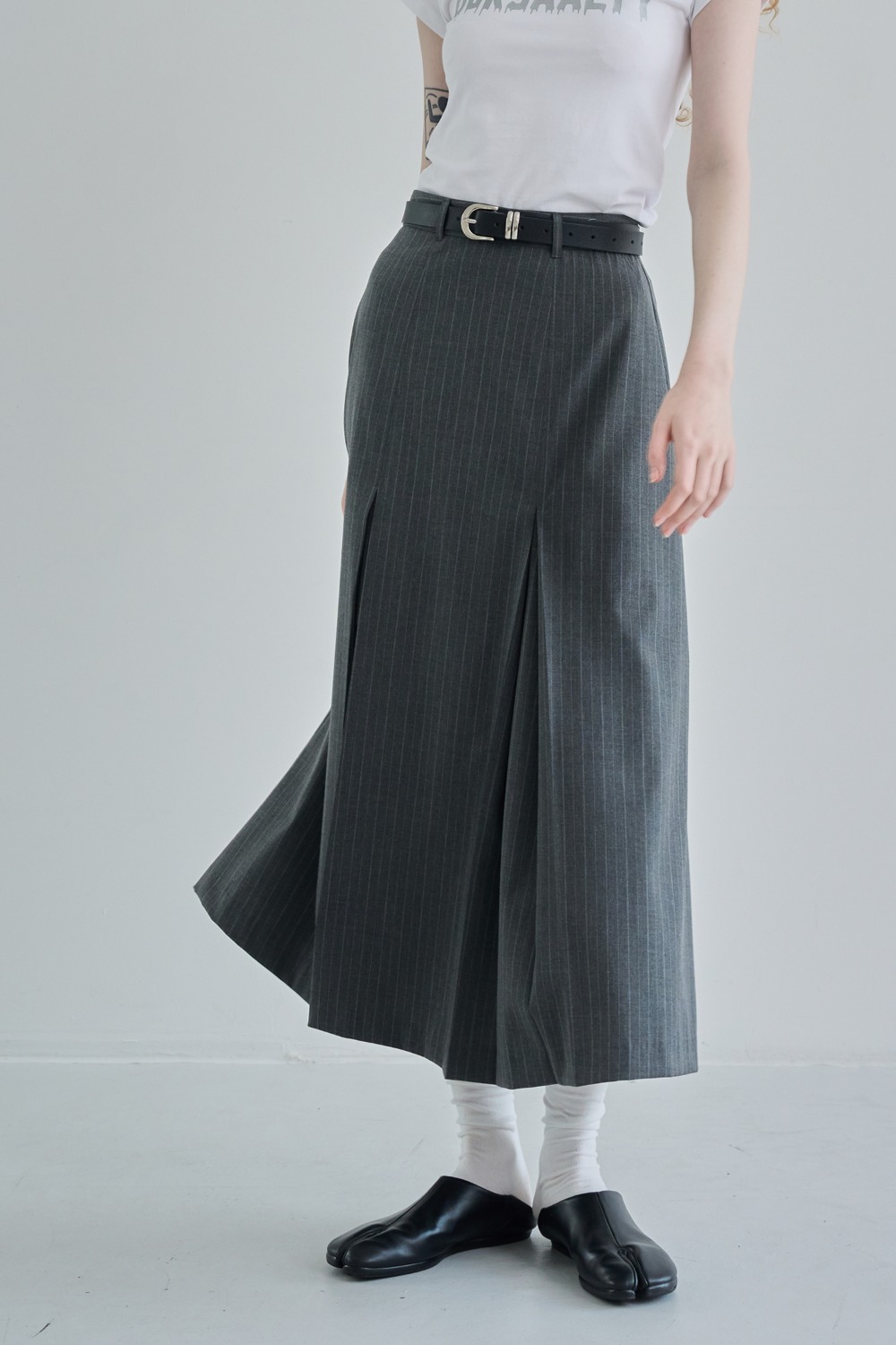 Classic maxi long skirt / Darkgray