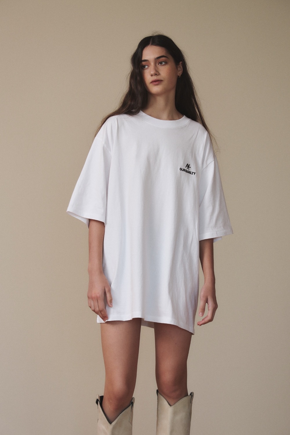 Saalty Overdrop T-shirts / White