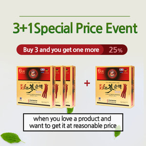 [3+1]Red Ginseng Extract Drink 80mlx60packs 3+1