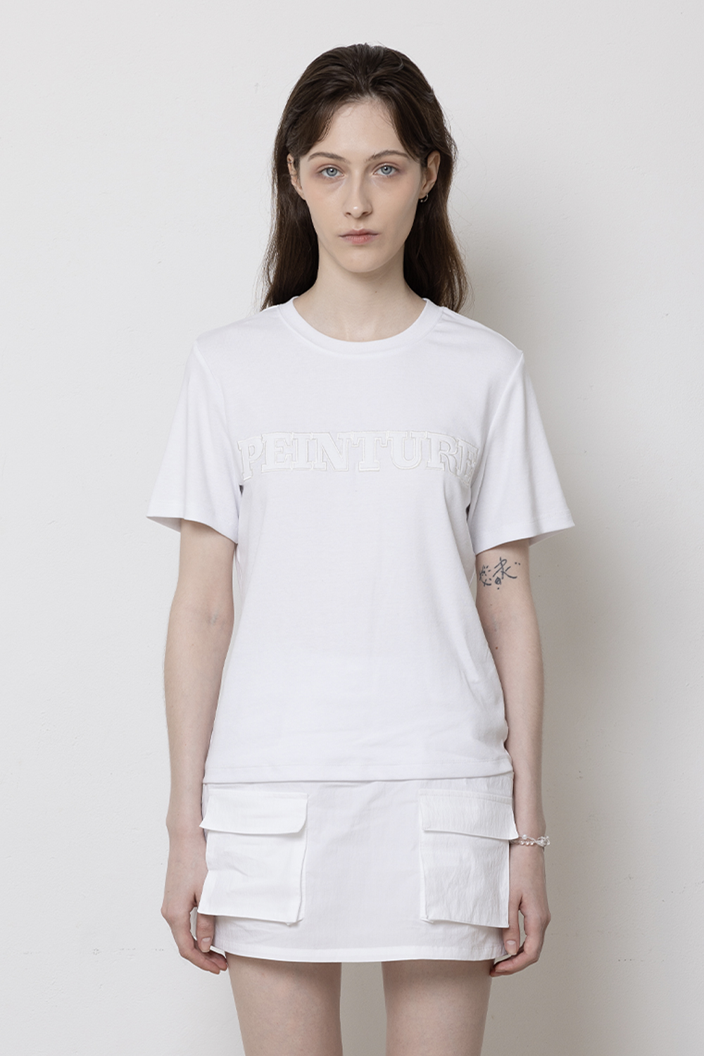 PEINTURE Crewneck T-shirt-White