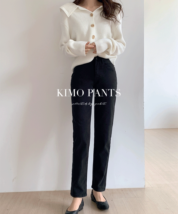 [따뜻기모,속밴딩]cream kimo pants - 2color