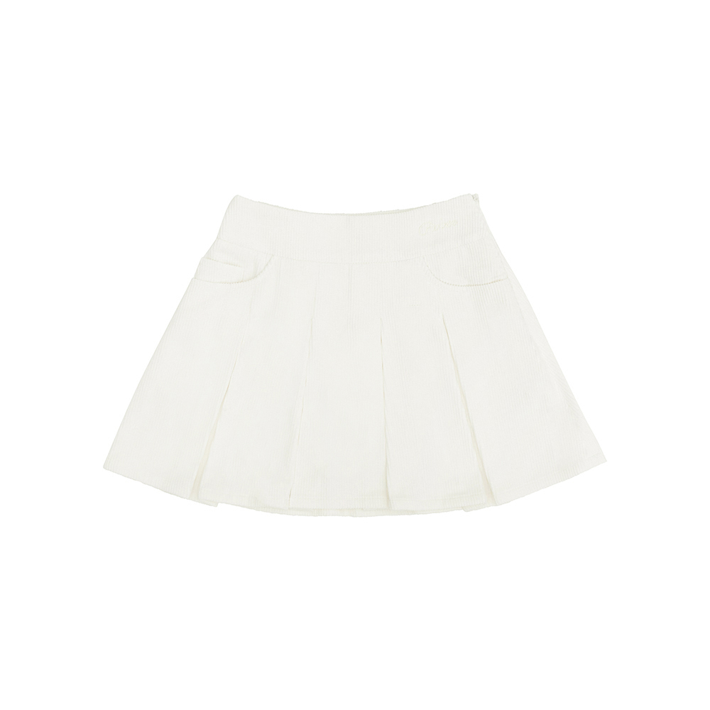 Corduroy plissee skirt