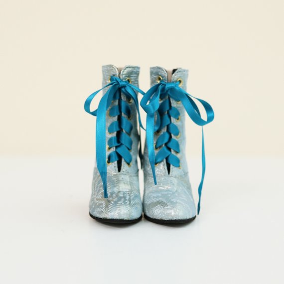 SD_Jacquard Boots (Blue)