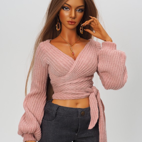 SD_Indian Pink Wrap Knit
