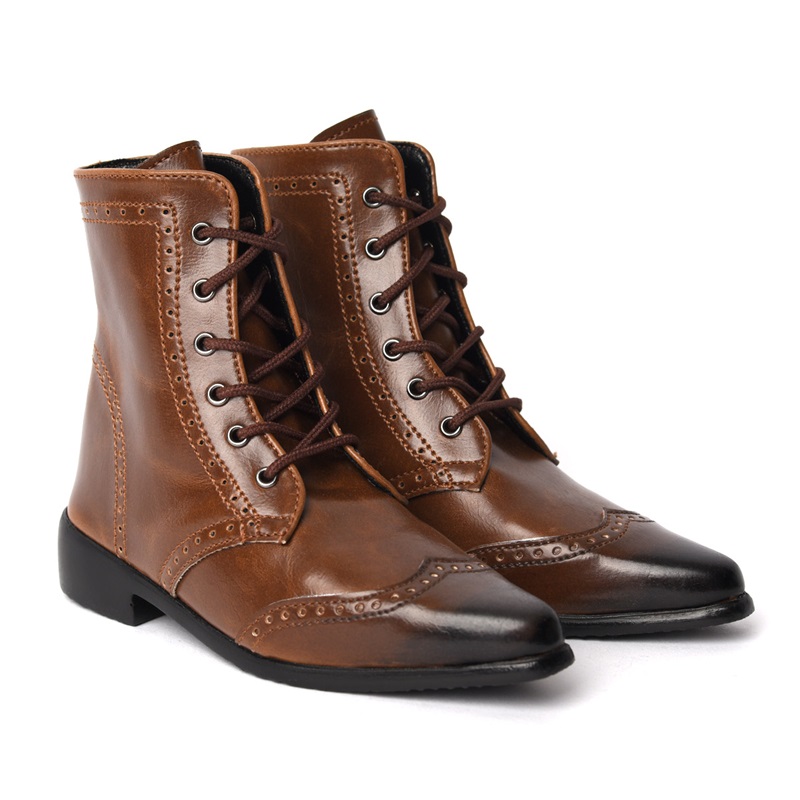 SD_Brown Wingtip Boots