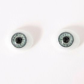 12mm Oval Glass Eyes_Green