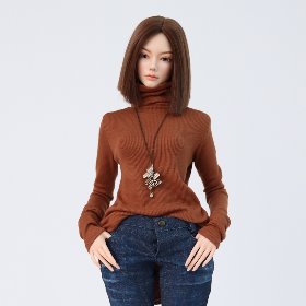 SD_Toffee Brown Turtle Neck