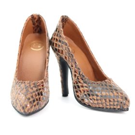 SD_Snake Leather Pumps
