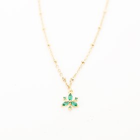 SD_Emerald Flower Necklace