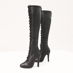 SD_Spike Heel Lace Up Boots