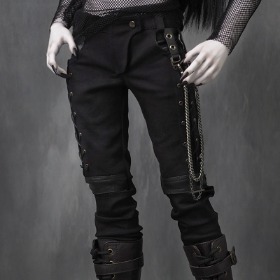 75 EX_Lace Up Black Jean Set