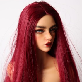 Long Straight Hair_Fuchsia Red(7 - 8 inch)