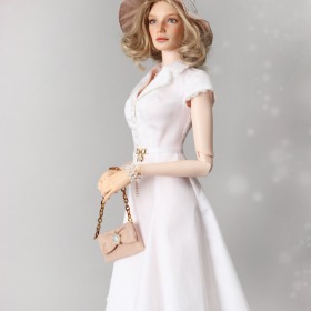 SD_White Flare Dress Set