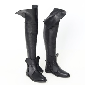 SD_Baroque Boots(Black Leather)