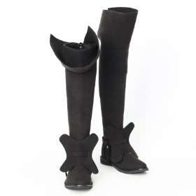SD_Baroque Boots(Black Suede)