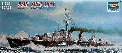 05758 1/700 HMS Zulu (F18) British Tribal Class Destroyer 1941