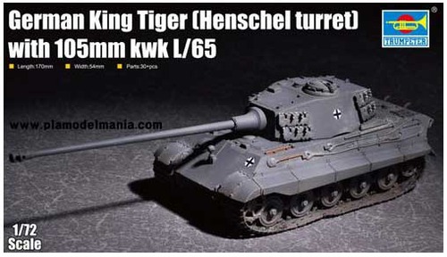 07160 1/72 German King Tiger (Henschel turret) with 105mm kWh L/65