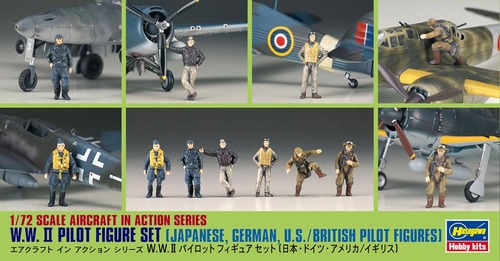 35008 X72-8 1/72 WWII Pilot Figure set