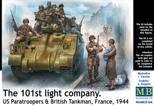 MB35164   1/35 The 101th light company US Paratroopers &amp; British Tankman