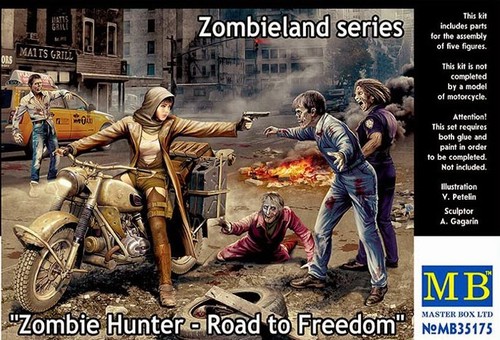 MB35175  1/35 Zombie Hunter - Road to Freedom, Zombieland series (5 Figures)