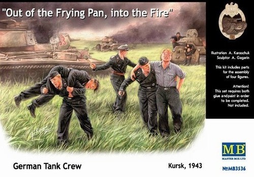 MB3536  1/35 German Tank Crew, Kursk 1943 &#039; Out of the Frying Pan, into the Fire&#039;