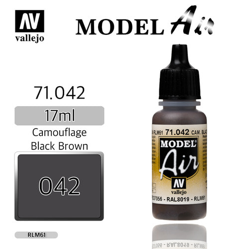 Vallejo _ 71042 Model Air _ Camouflage Black Brown