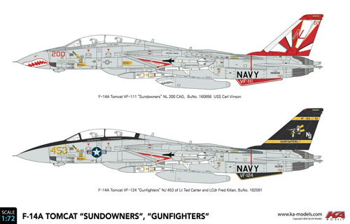 KP72003A 1/72 F-14A Tomcat &#039;Sundowners&#039;, &#039;Gunfighters&#039;