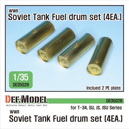 DE35026  1/35 WWII Soviet Tank Fuel Drum Set (4ea)