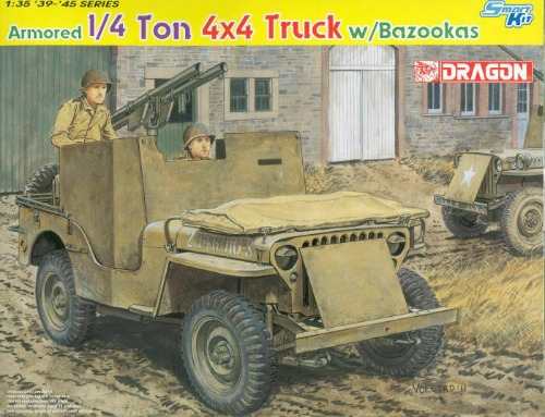 6748 1/35 1/4 Ton Armored 4x4 Truck w/Bazookas - Smart Kit