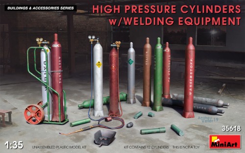 35618 1/35 High Pressure Cylinders w/Welding Equip