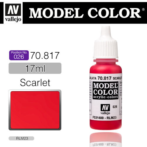 Vallejo _ [026] 70817 Model Color _ Scarlet