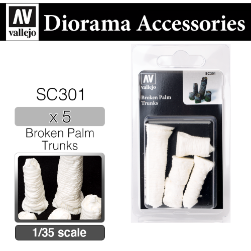 Vallejo _ SC301 Diorama Accessories _ Broken Palm Trunks