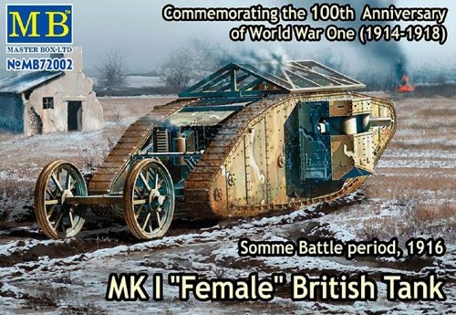 MB72002  1/72 Mk.I Female British Tank, Somme Battle Period, 1916