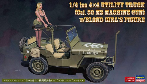 52283 1/24 SP483 1/4t 4x4 Truck w/Cal. 50 M2 Machine Gun and Blond Girls Figure