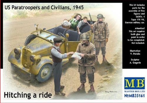 MB35161 1/35 Hitching a Ride : US Paratroopers &amp; Civilians 1945