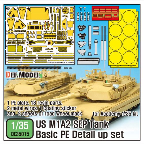 DE35015 1/35 US M1A2 SEP Basic PE Detail up set for Academy