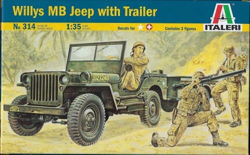 0314 1/35 US Willys MB Jeep w/Trailer 지프