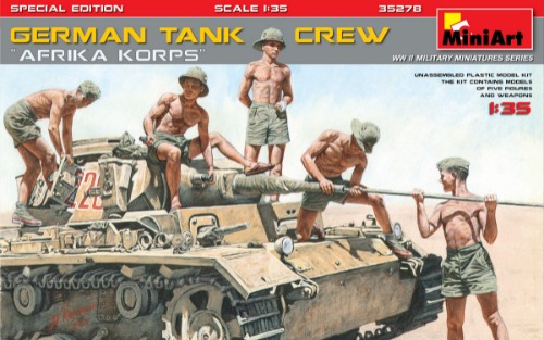 35278 1/35 German Tank Crew Afrika Korps Special Edition-전차 미포함