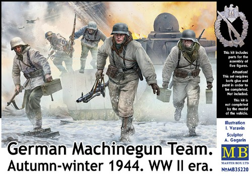 MB35220 1/35 WWII era. German Machinegun Team. Autumn-Winter 1944