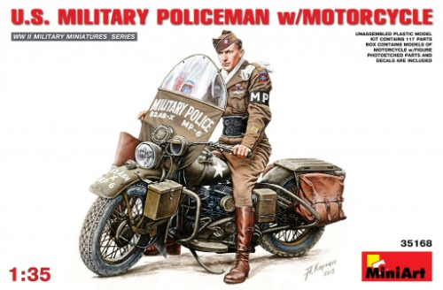35168 1/35 미군 오토바이 헌병 (U.S.Military Police w/Motorcycle)