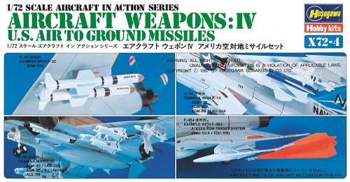 35004 X72-4 1/72 US Weapons IV -- U. S. Air to ground Missiles
