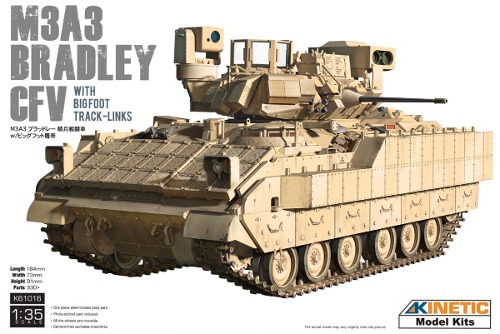 k61016  1/35 M3A3 Bradley CFV w/Big Foot Tracks