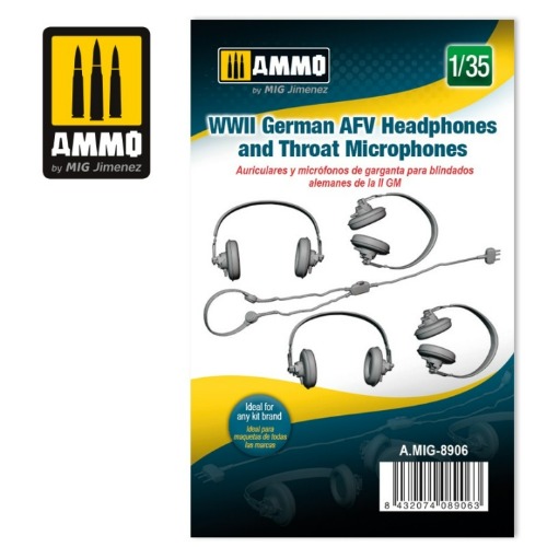CG8906 1/35 WWII German AFV Headphones and Throat Microphones